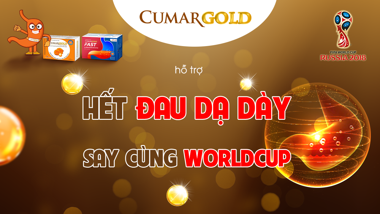 Cumargold giúp tránh khỏi cơn đau dạ dày mùa worldcup 2018