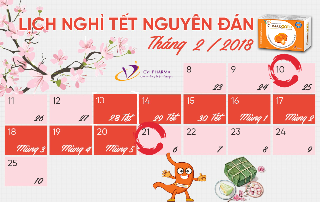 Thông báo nghỉ tết mậu tuất 2018 - nhãn hàng CumarGold