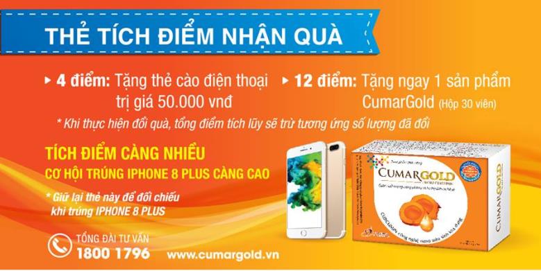 Mặt trước thẻ cào tích điểm CumarGold