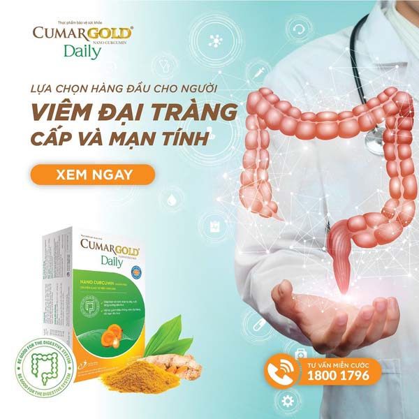 CumarGold Daily là lựa chọn hàng đầu của bệnh nhân viêm đại tràng cấp và mãn tính