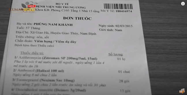 Kết quả chẩn đoán viêm dạ dày của con trai khiến chị Khoa rất bất ngờ